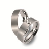 Titanium trouwringen met diamanten